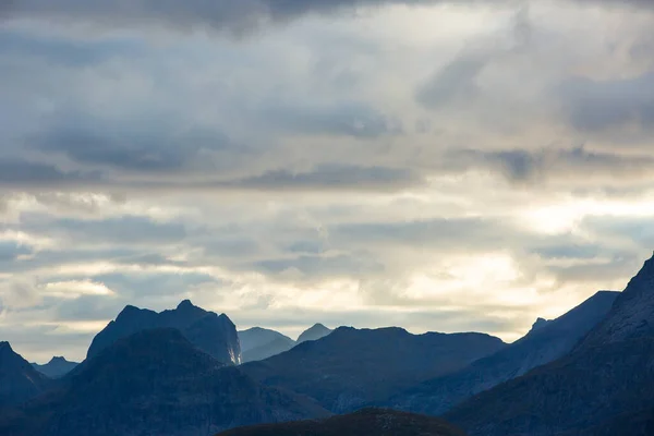 Paesaggio Autunnale Spiaggia Nelle Isole Lofoten Paesi Bassi — Foto Stock