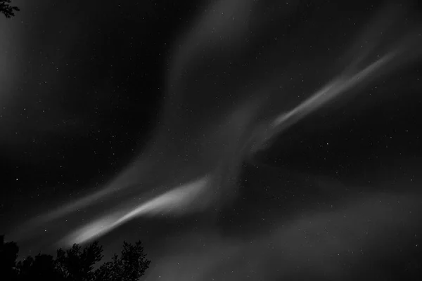 Severní Světla Kiruna Laponsko Severní Švédsko — Stock fotografie