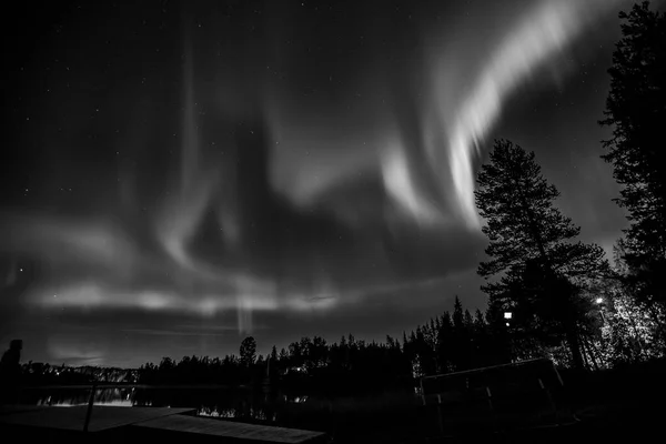 Északi Fények Kiruna Lappföld Észak Svédország — Stock Fotó