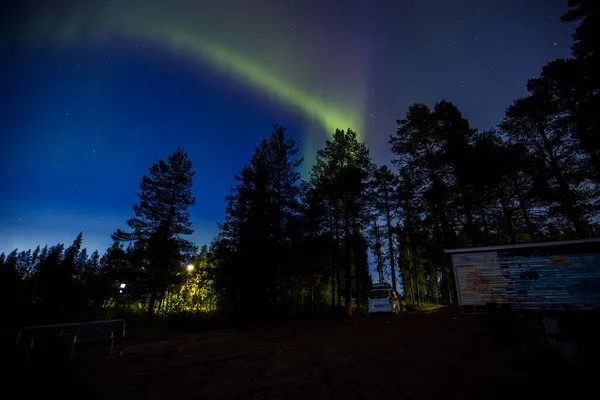 Nordlichter Kiruna Lappland Nordschweden — Stockfoto