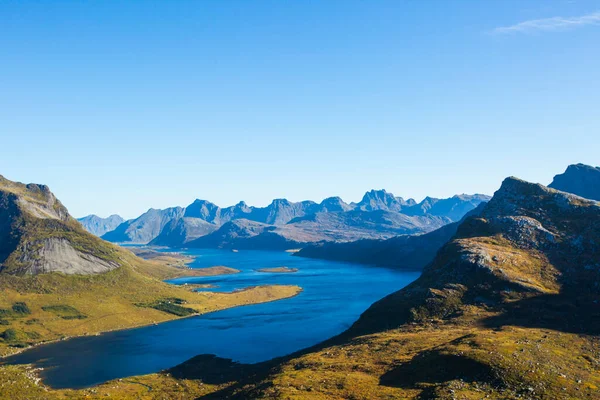 Otoño Paisaje Playa Las Islas Lofoten Países Bajos — Foto de Stock