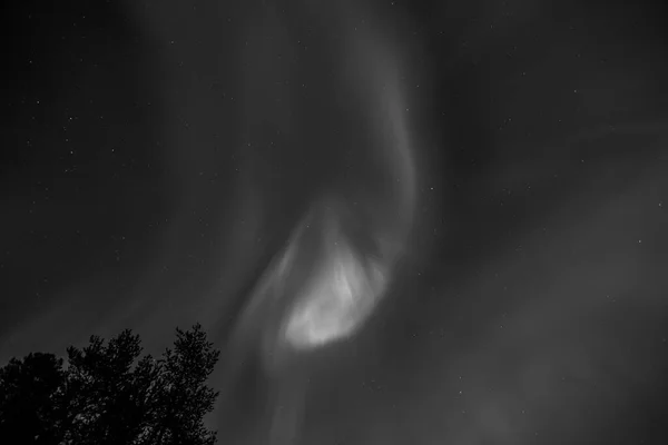 Luzes Emergência Kiruna Lapland Norte Suécia — Fotografia de Stock