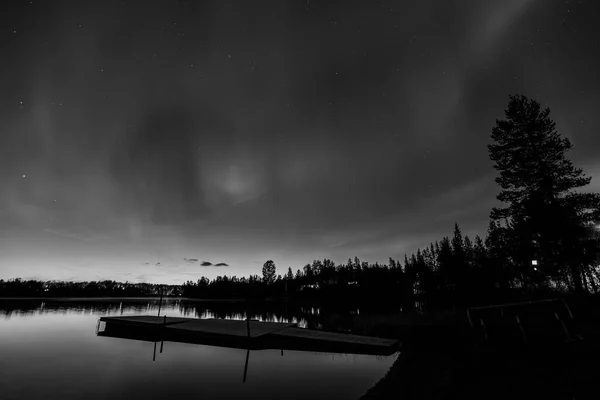 Luzes Emergência Kiruna Lapland Norte Suécia — Fotografia de Stock