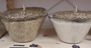 self servis organik gıdalar. Çevre dostu sıfır atık dükkanı. Küçük yerel işletme 4K UHD