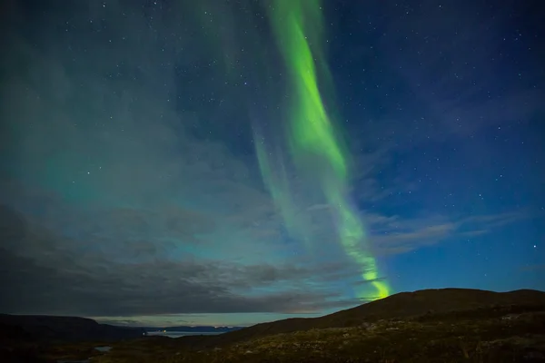 挪威北部诺德卡普的北极光 — 图库照片