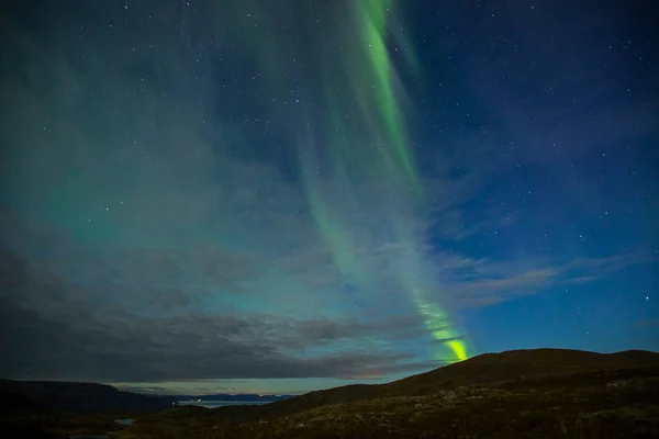 Zorza Polarna Nordkapp Północnej Norwegii Europa — Zdjęcie stockowe