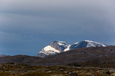 İsveç 'in kuzeyinde, Laponya' da sonbahar manzarası. Avrupa.