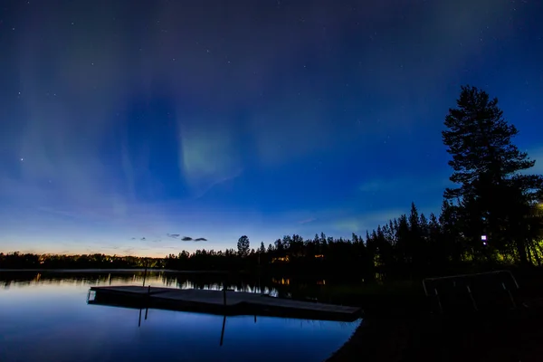 Noorderlicht Kiruna Lapland Noord Zweden — Stockfoto