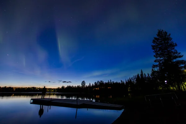 Nordlichter Kiruna Lappland Nordschweden — Stockfoto