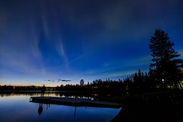 Luzes Emergência Kiruna Lapland Norte Suécia — Fotografia de Stock