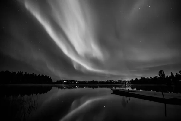 Північні Вогні Кіруні Лапландія Північна Швеція — стокове фото