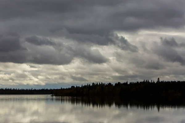 Осенний Пейзаж Муонио Лапландия Северная Финляндия — стоковое фото