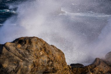 İspanya, Cap de Creus Doğa Parkı 'nda kış manzarası.