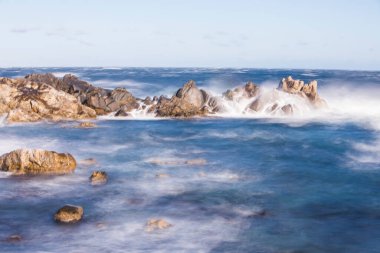 İspanya, Cap de Creus Doğa Parkı 'nda kış manzarası.