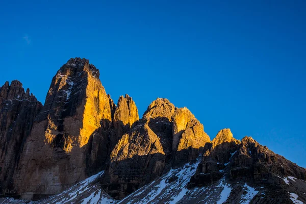 Tre Cime Lavaredo Dolomites Alps日落 意大利北部 — 图库照片