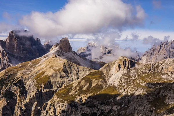 Puesta Sol Tre Cime Lavaredo Dolomitas Alpes Norte Italia —  Fotos de Stock