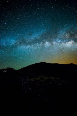 Caldera de Taburiente 'deki Samanyolu, La Palma Adası, Kanarya Adaları, İspanya