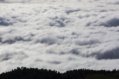 Caldera de Taburiente 'de bahar günbatımı, La Palma Adası, Kanarya Adaları, İspanya