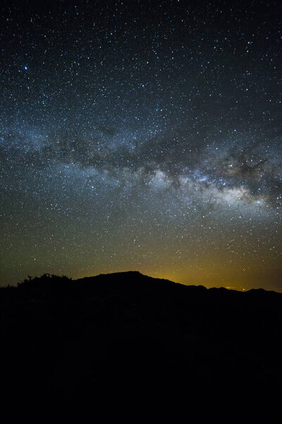 Milky way in Caldera De Taburiente, La Palma Island, Canary Islands, Spain