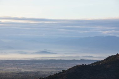 İspanya, Cap de Creus Doğa Parkı 'nda kış manzarası.