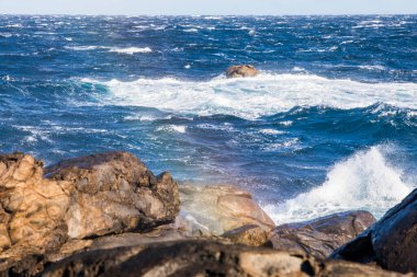 İspanya, Cap de Creus Doğa Parkı 'nda kış manzarası.