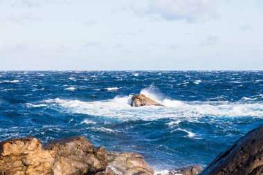 İspanya, Cap de Creus Doğa Parkı 'nda kış manzarası.