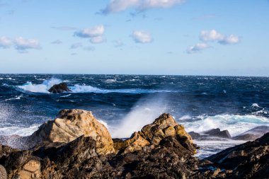 İspanya, Cap de Creus Doğa Parkı 'nda kış manzarası.