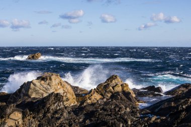 İspanya, Cap de Creus Doğa Parkı 'nda kış manzarası.