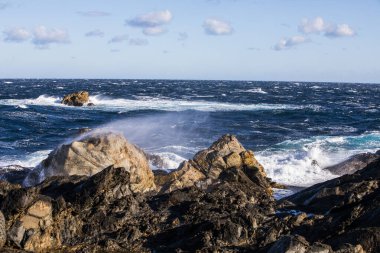 İspanya, Cap de Creus Doğa Parkı 'nda kış manzarası.