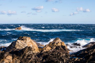 İspanya, Cap de Creus Doğa Parkı 'nda kış manzarası.