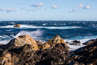 İspanya, Cap de Creus Doğa Parkı 'nda kış manzarası.