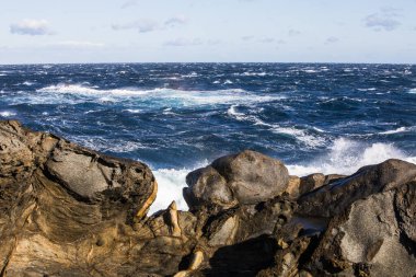 İspanya, Cap de Creus Doğa Parkı 'nda kış manzarası.