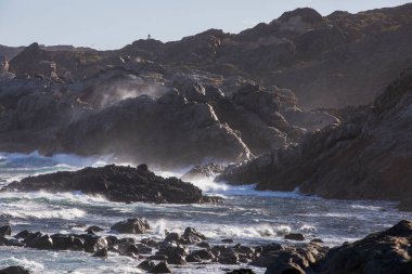 İspanya, Cap de Creus Doğa Parkı 'nda kış manzarası.