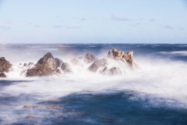 İspanya, Cap de Creus Doğa Parkı 'nda kış manzarası.