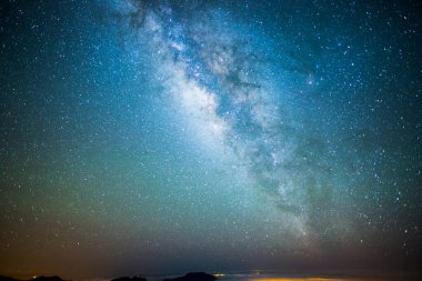 Caldera de Taburiente 'deki Samanyolu, La Palma Adası, Kanarya Adaları, İspanya