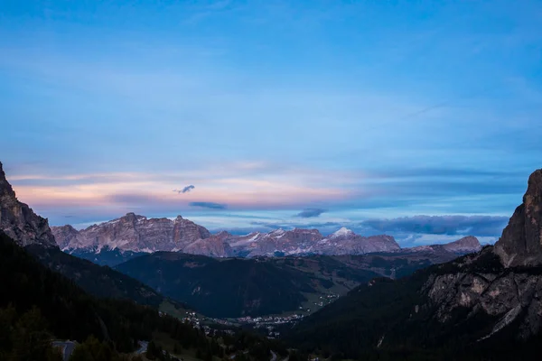 Naplemente Dolomitokban Alpokban Észak Olaszországban Európa — Stock Fotó