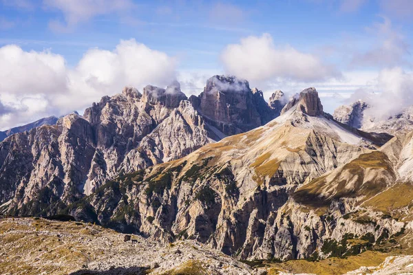 Puesta Sol Tre Cime Lavaredo Dolomitas Alpes Norte Italia —  Fotos de Stock