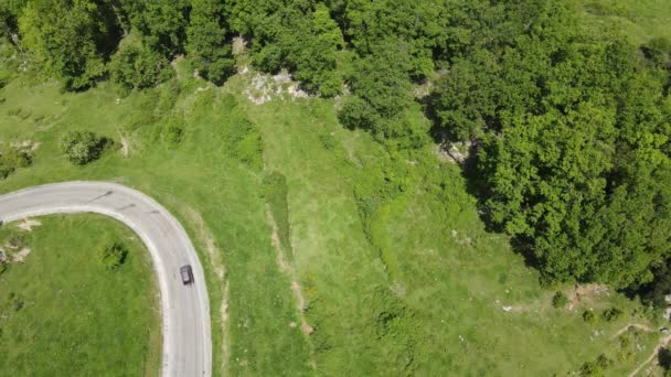 Scena Aerea Con Drone Della Cascata Coromina Vall Bas Garrotxa — Video Stock