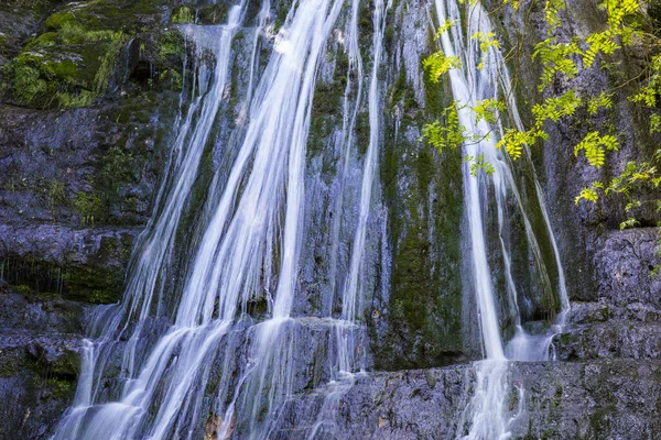 Frühling Gorg Olla Wasserfall Garrotxa Girona Spanien — Stockfoto