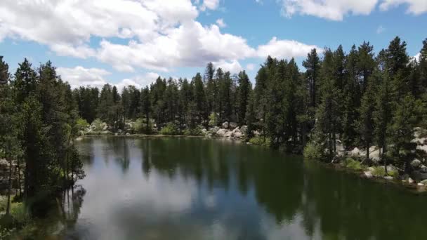 Aerial Scene Drone Spring Landscape Lake Cerdanya Pyrenees Girona Spain — Stock Video