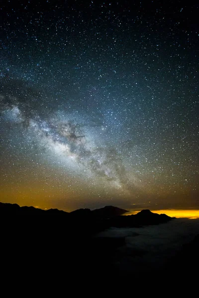 Γαλαξίας Στην Καλντέρα Ντε Ταμπουριέντε Νήσος Πάλμα Κανάρια Νησιά Ισπανία — Φωτογραφία Αρχείου