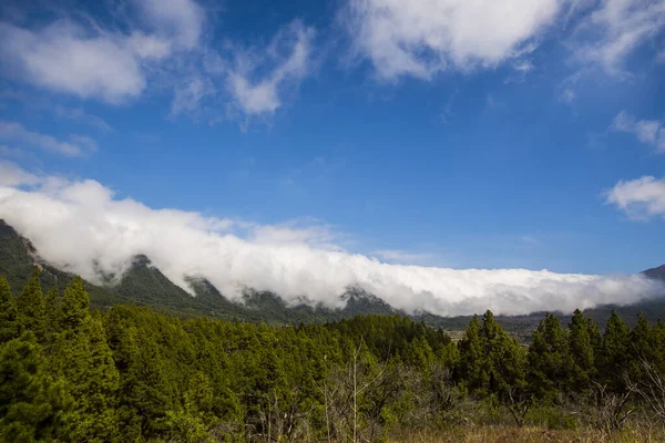 Wodospad Chmury Caldera Taburiente Wyspa Palma Wyspy Kanaryjskie Hiszpania — Zdjęcie stockowe