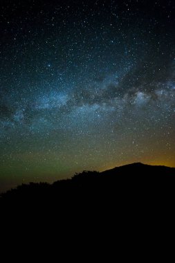 Caldera de Taburiente 'deki Samanyolu, La Palma Adası, Kanarya Adaları, İspanya