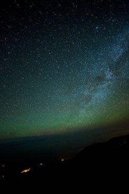 Caldera de Taburiente 'deki Samanyolu, La Palma Adası, Kanarya Adaları, İspanya