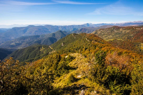 Paesaggio Autunnale Comanegra Peak Garrotxa Spagna — Foto Stock