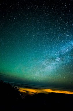 Caldera de Taburiente 'deki Samanyolu, La Palma Adası, Kanarya Adaları, İspanya