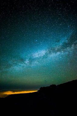 Caldera de Taburiente 'deki Samanyolu, La Palma Adası, Kanarya Adaları, İspanya