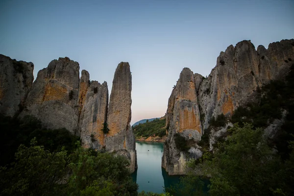 Sunset Serra Finestres Aragon Πυρηναία Βόρεια Ισπανία Ευρώπη — Φωτογραφία Αρχείου