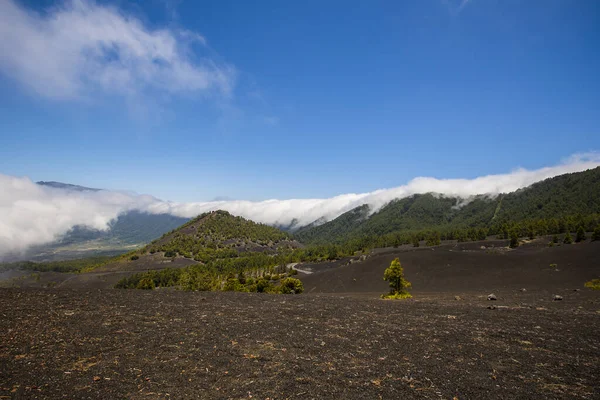 Caldera De Taburiente 'de bulutlar, La Palma Adası, Kanarya Adaları, İspanya