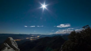 La Garrotxa, Girona, İspanya 'da ay tutulması yaşandı. 21 Ocak 2019